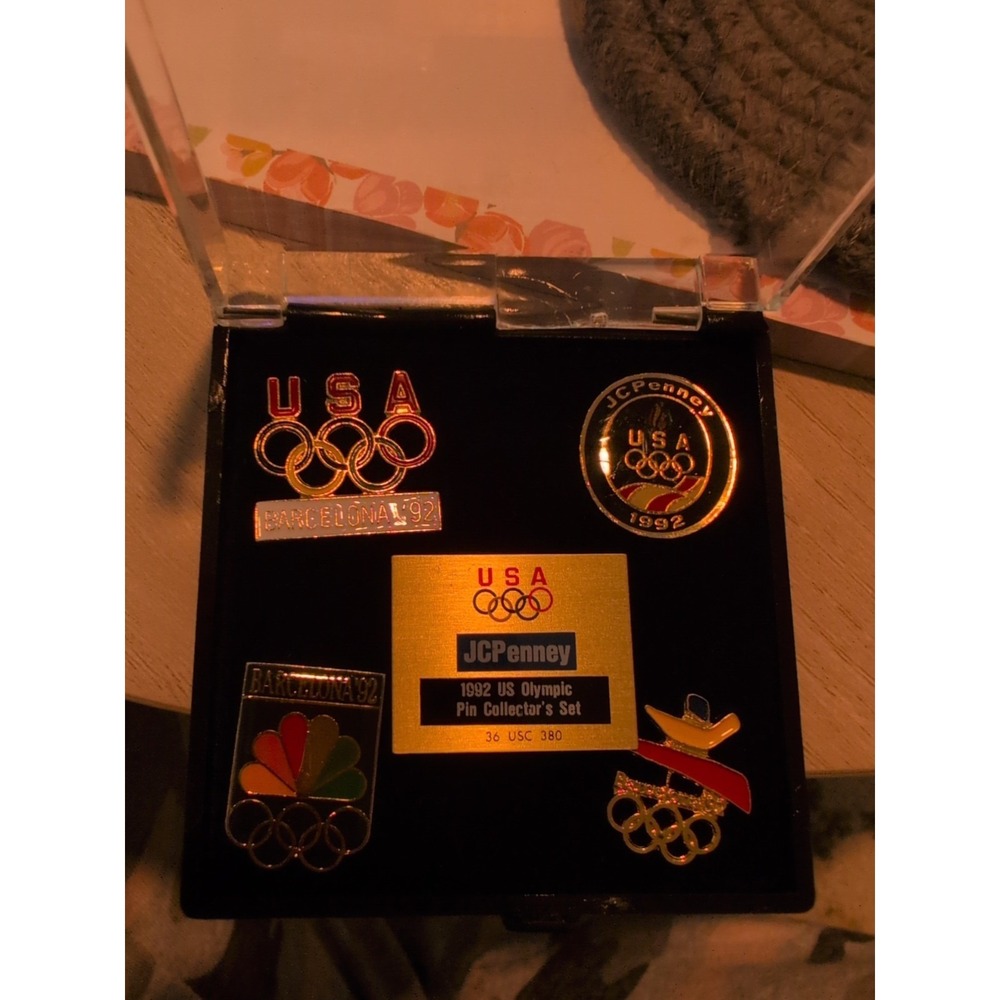 Set of 5 1992 US Olympics Pin Collectors Set Barcelona JC Penney New in Box